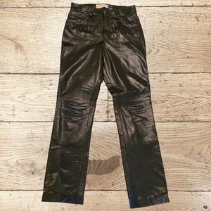 Gap Original Fit Black Leather Pants Ladies Size 4